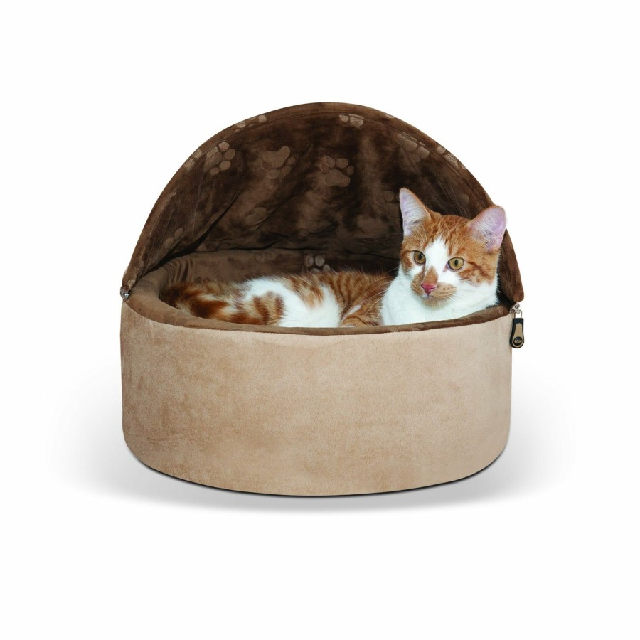 Cat * | Opening Sales K&H Self-Warming Kitty Bed Hooded