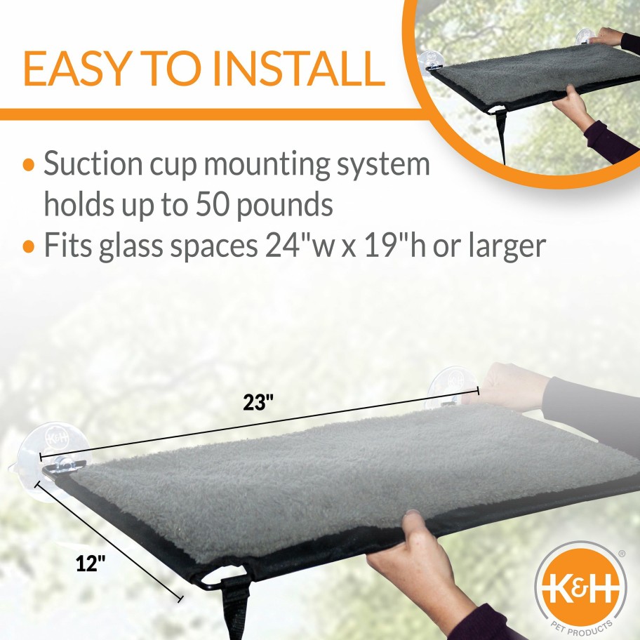 Cat * | Hot Sell K&H Ez Mount Window Kitty Sill Single Level