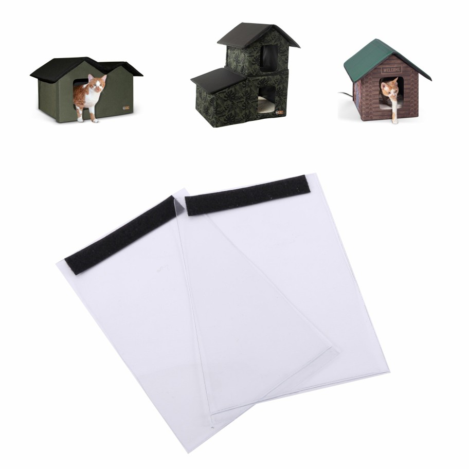 Cat * | Promotion K&H Outdoor Cat Shelter Replacement Door Flap Sets Multiple Styles