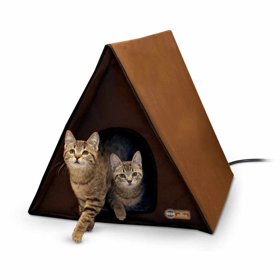 Cat * | Fashion K&H Thermo Outdoor Multi-Kitty A-Frame (Heated & Unheated)