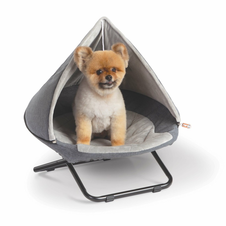 Cat * | Exquisite Gifts K&H Hooded Elevated Cozy Cot Pet Bed