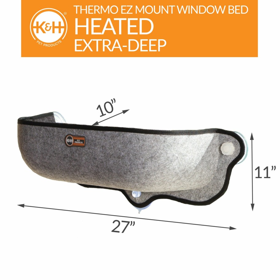 Cat * | Sale K&H Thermo Ez Mount Window Bed Extra Deep