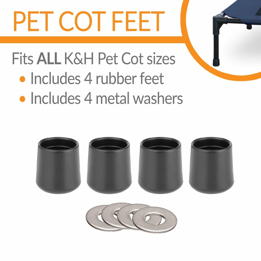 Replacement Parts * | New K&H Pet Cot & Pool Replacement Rubber Feet Set